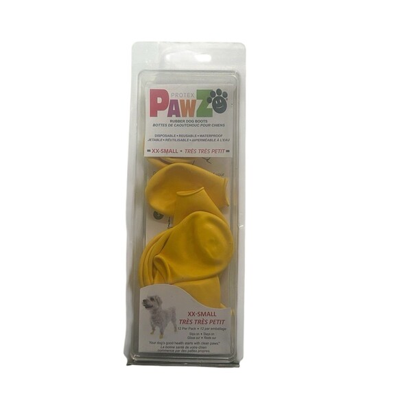 PROTEX Pawz Dog Boots Water-Proof Paws Disposable Reusable XX-Small Yellow - Picture 1 of 7